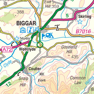 Map of Biggar - Data from Ordnance Survey