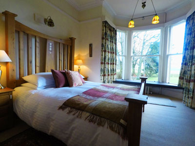 Rennie MAckintosh style Bedroom overlooking the Southern Uplands