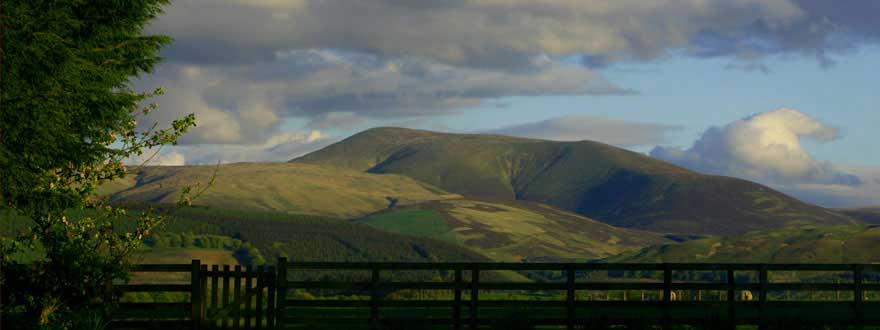 View of Culter Fell from the lawn at Cormiston