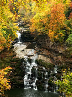 Falls of Clyde in Autumn - photograph by Rob Wareman
