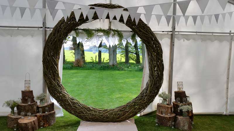 Marquee on the Lawn - Wicker Circle